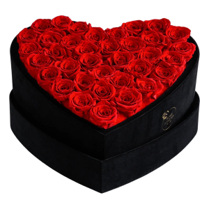 RED ROSES - HEART BOX